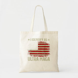 Bolsa Tote Eu Identifico-Me Como O Patriótico Bandeira Americ