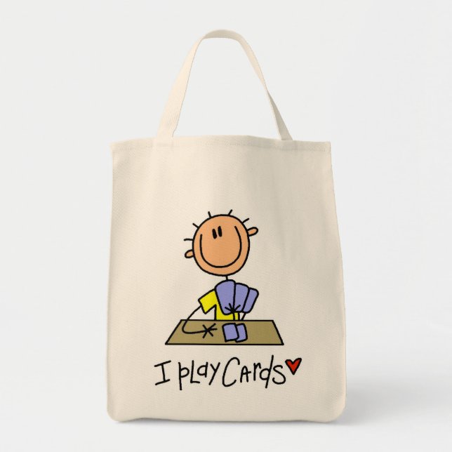 Bolsa Tote Eu jogo o camiseta e os presentes dos cartões (Frente)