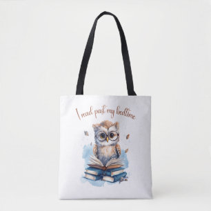 Bolsa Tote Eu leio além da minha hora de dormir