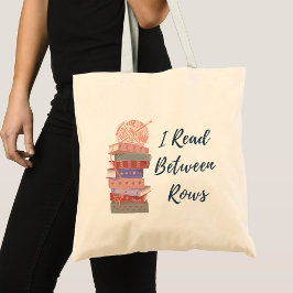 Bolsa Tote Eu Leio Entre as Linhas Amante de Crochê e Livros
