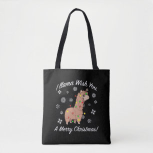 Bolsa Tote Eu Llama Desejo A Você Um Feliz Natal Llama Natal