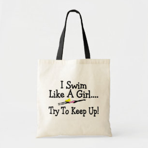 Bolsa Tote Eu nado como uma tentativa da menina para