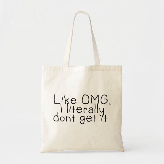 Bolsa Tote Eu não entendo uma citação estranha (Frente)