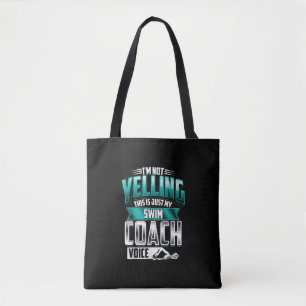 Bolsa Tote Eu Não Estou Gritando Natação Treinador Voz Eng