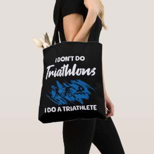Bolsa Tote Eu não faço triatletas Eu faço um triatleta engraç