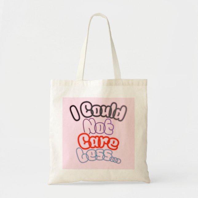 Bolsa Tote Eu não poderia me importar menos (Frente)