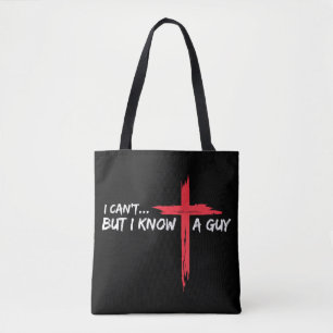 Bolsa Tote Eu Não Posso Mas Conheço Um Cara Jesus Cruz Divert