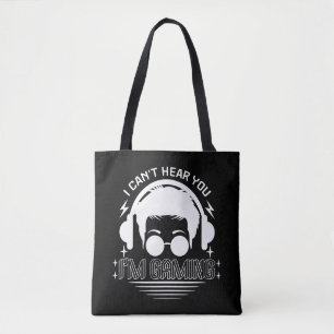 Bolsa Tote Eu não posso ouvi-lo Estou jogando jogos engraçado