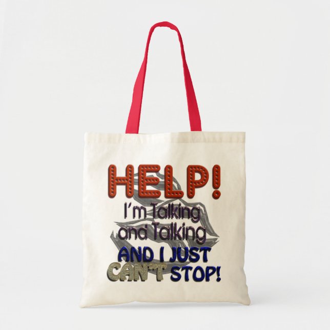 Bolsa Tote Eu não posso parar de falar (Frente)
