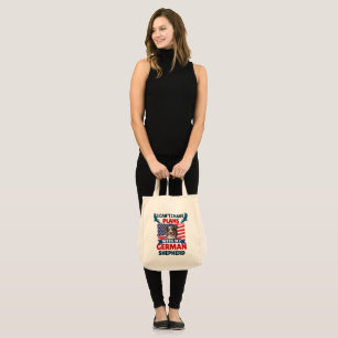 Bolsa Tote Eu não posso ter planos com o meu cão German sheph