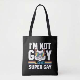 Bolsa Tote Eu não sou Gay, eu sou um Orgulho gay super Gay LG