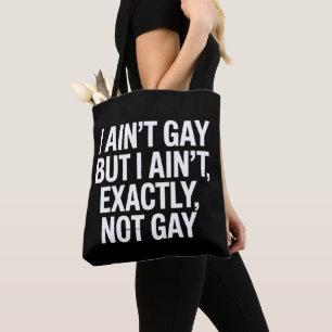 Bolsa Tote Eu não sou gay, mas não sou exatamente não gay LGB