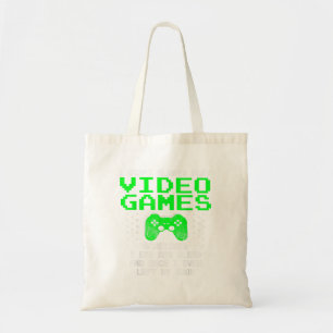 Bolsa Tote Eu nem sempre toco Video games camisa f