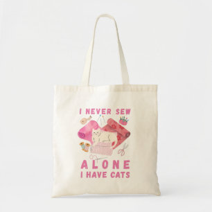 Bolsa Tote Eu Nunca Costuro Sozinho Tenho Gatos - Um Gato Cos