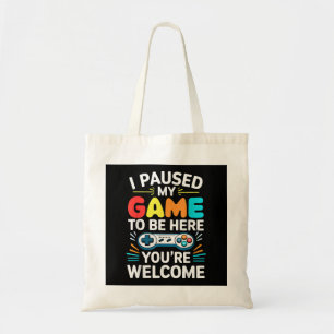 Bolsa Tote Eu Parei Meu Jogo Para Estar Aqui Camisas Homens M