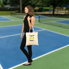 Bolsa Tote Eu pausei meu jogo para jogar picleball