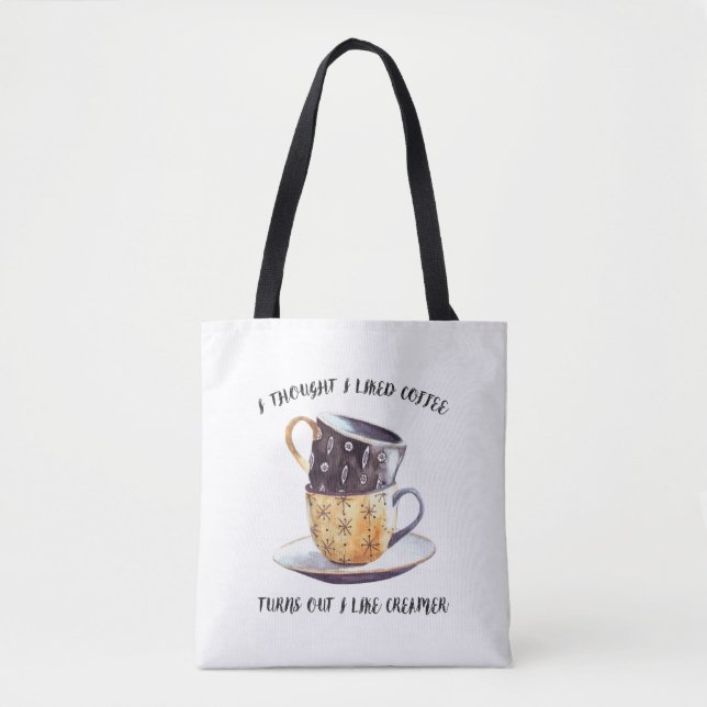 Bolsa Tote Eu Pensei Que Gostava De Café. (Frente)