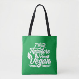 Bolsa Tote Eu Penso, Portanto Sou Vegano