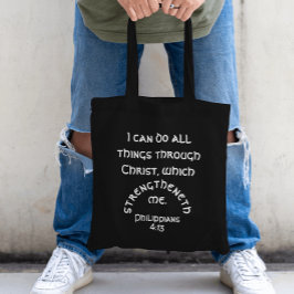 Bolsa Tote Eu Posso Fazer Tudo, Philippians 4 Bíblia Verse