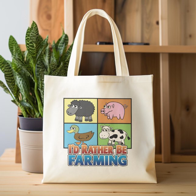 Bolsa Tote Eu preferencialmente a agricultura! (agricultor vi (Custom Tote Bag)