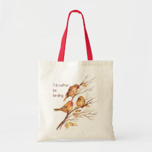 Bolsa Tote Eu Preferencialmente de Birding, Bird, Sparrows