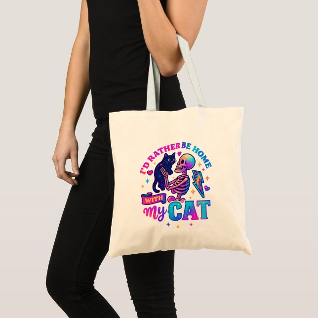 Bolsa Tote Eu Preferencialmente De Estar Em Casa... (Frente (produto))
