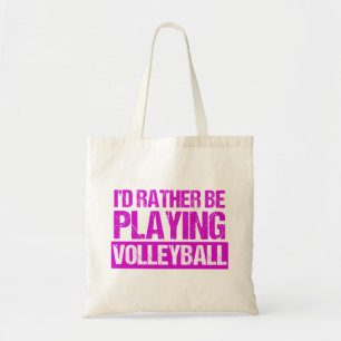 Bolsa Tote Eu Preferencialmente jogando voleibol