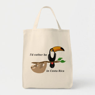 Bolsa Tote Eu preferiria estar na Costa Rica, tucano