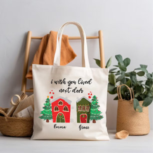 Bolsa Tote Eu Queria Que Você Viesse Ao Lado Fofo de Natal