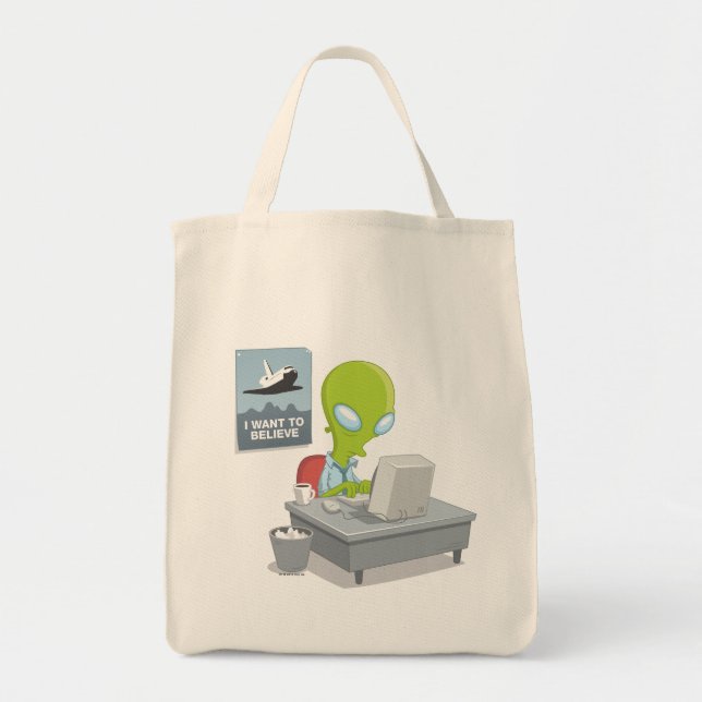 Bolsa Tote Eu quero acreditar (Frente)
