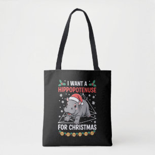 Bolsa Tote Eu Quero Um Hippopotenusa Para O Natal Professor D
