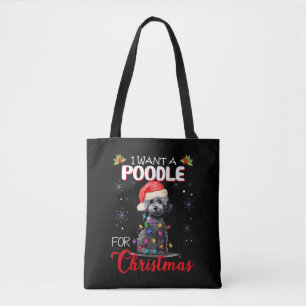 Bolsa Tote Eu Quero Um Poodle Para O Natal