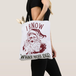 Bolsa Tote Eu sei o que você fez Natal Vintage