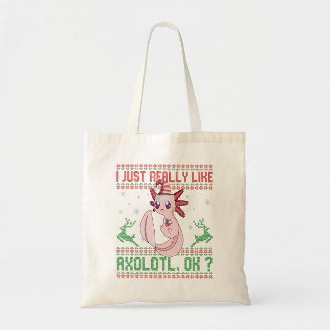 Bolsa Tote Eu Só Gosto Muito De Axolotl Ok Engraçado Presente (Frente)