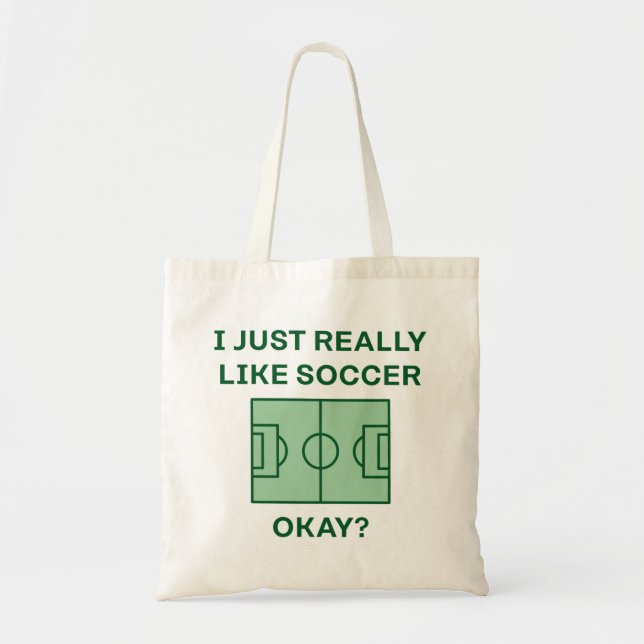 Bolsa Tote Eu Só Gosto Muito De Futebol. (Frente)
