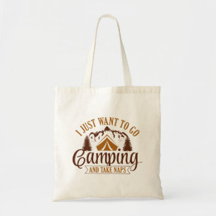 Bolsa Tote Eu Só Quero Ir Acampar E Tirar Soneca