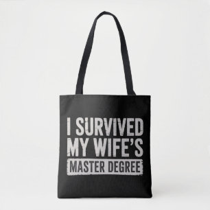 Bolsa Tote Eu Sobrevivi ao Presente de Formatura do Mestrado