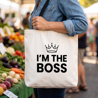 Bolsa Tote Eu Sou a Chefe Mãe Divertida