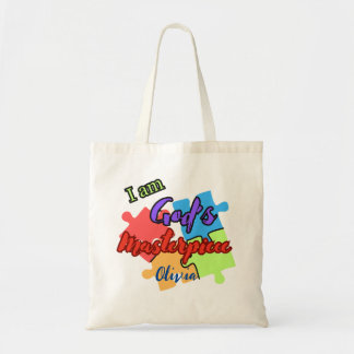 Bolsa Tote "Eu sou a obra-prima de Deus" personalizada na bol