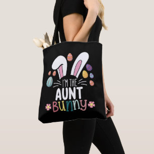 Bolsa Tote Eu Sou A Tia Bunny Páscoa Família Correspondente