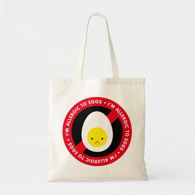 Bolsa Tote Eu sou alérgico aos ovos! (Frente)