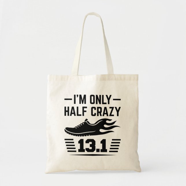 Bolsa Tote Eu sou apenas metade louca (Frente)