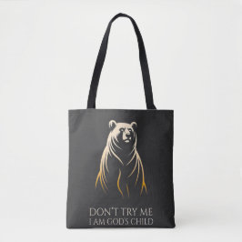 Bolsa Tote Eu Sou Filho de Deus Urso Gráfico