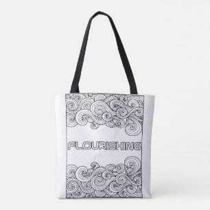 Bolsa Tote EU SOU Flourishing - colora sua própria sacola