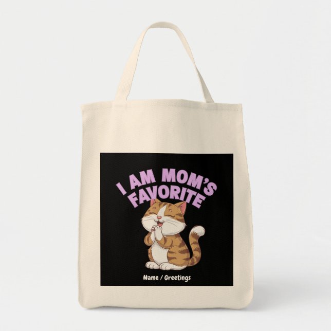 Bolsa Tote Eu Sou Mãe Favorita: Ideia Engraçada De Presente (Frente)
