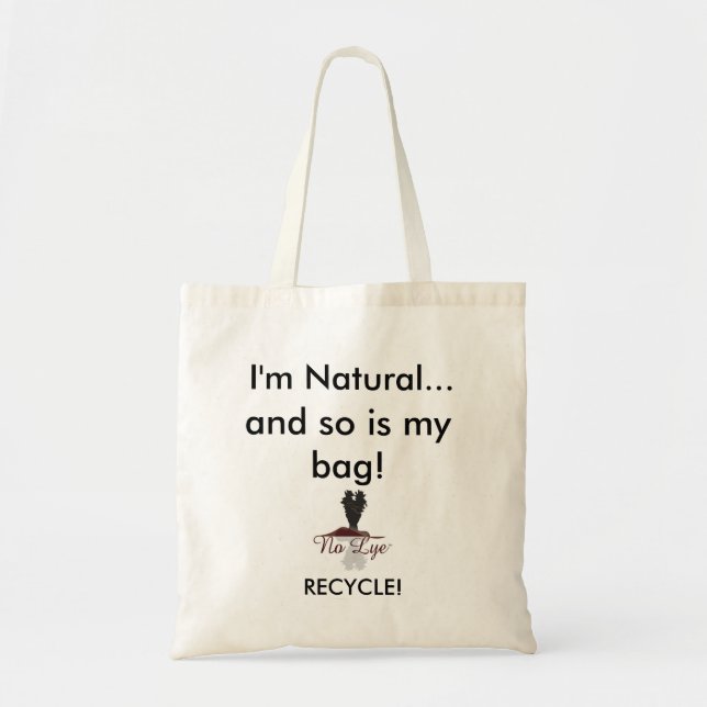 Bolsa Tote Eu sou natural…, e assim que sou meu saco! , R… (Frente)