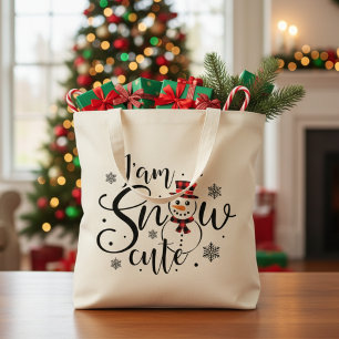 Bolsa Tote Eu sou o bonitinho de neve, bonitinho de inverno