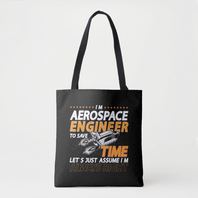 Bolsa Tote Eu sou o Espaço de Foguete de Engenharia de Engenh (Frente)
