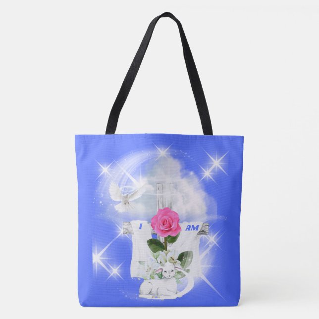 Bolsa Tote Eu Sou O Saco Azul De Ressurreição (Frente)