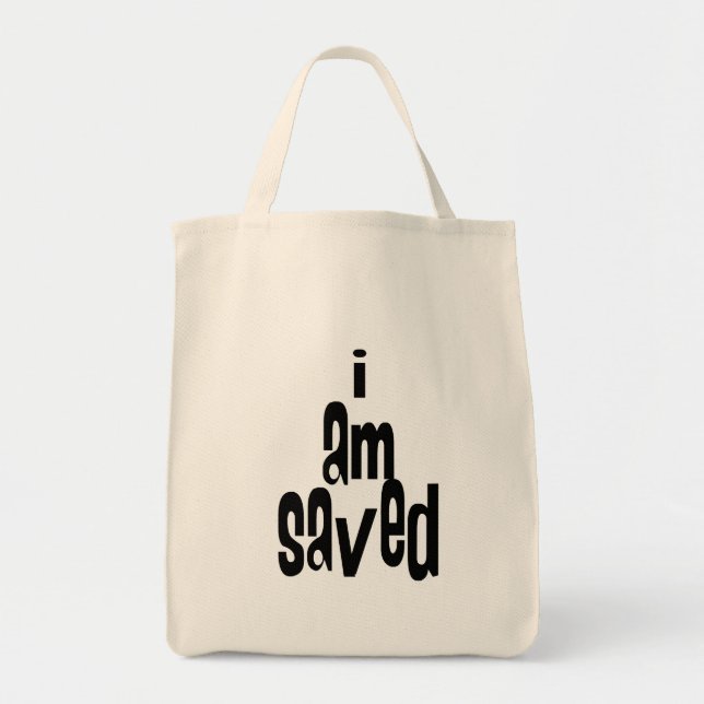 Bolsa Tote Eu sou Saved Christian (Frente)